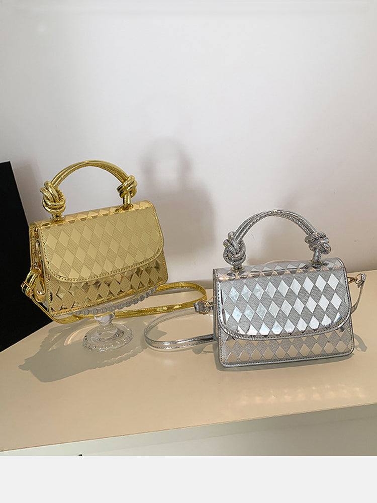 Women's Metallic Shiny Square Bag