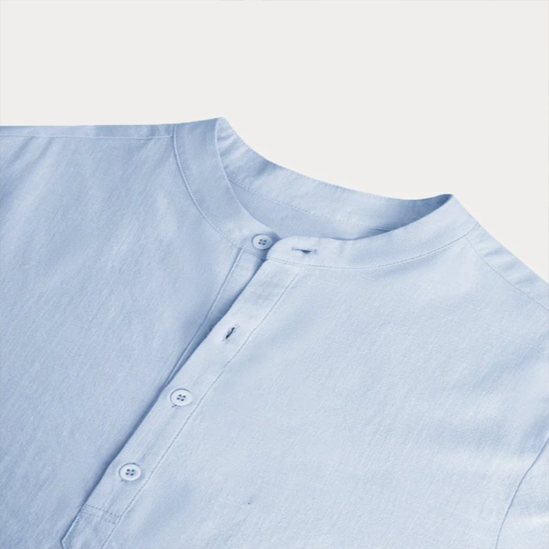 Men's  Cotton Linen Casual Long Sleeve Shirt