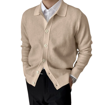 Men's Lapel Knitted Sweater Cardigan