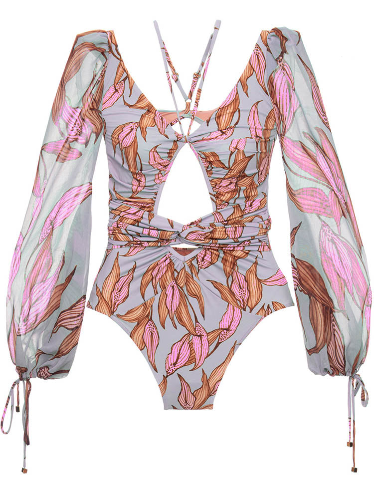 Tropical Cut-out Swimsuit