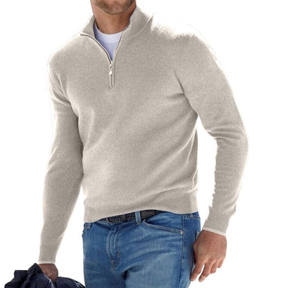 Men's Exquisite Three-Quarter Zip Sweater