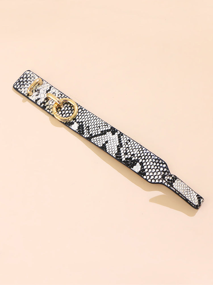 Women's Snakeskin Leopard Leather Bracelet