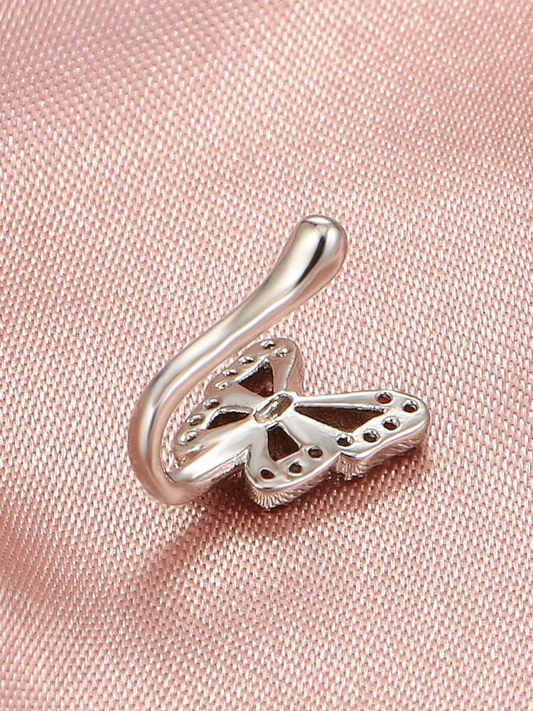 Women's U-shaped Butterfly Nose Ring