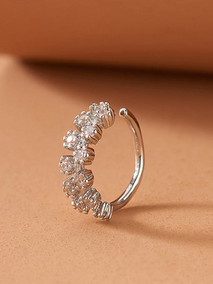 Women's Double Row Rhinestone Nose Ring