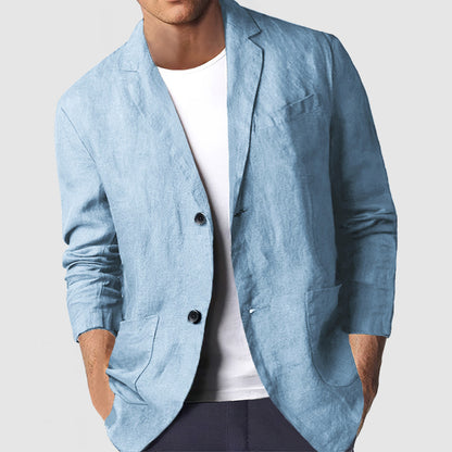 Gentleman's Casual Comfortable Cotton Linen Blazer