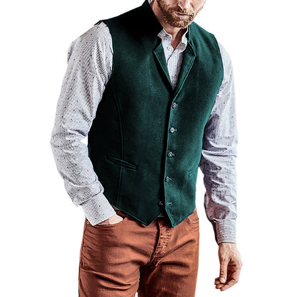 Men's Vest Notch Lapel Waistcoat