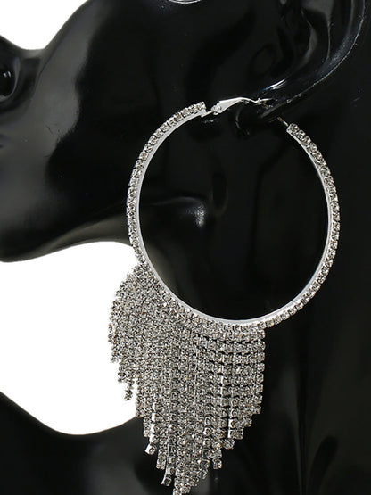 Women's Rhinestone Hoop Earrings