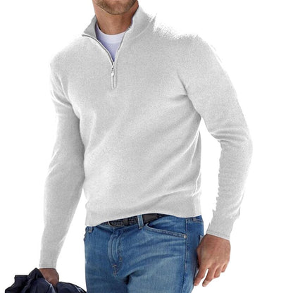 Men's Exquisite Three-Quarter Zip Sweater