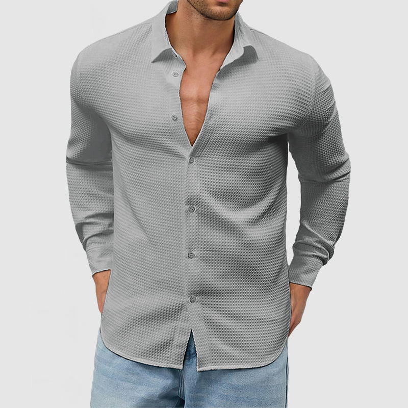 Men's Casual Everyday Waffle Shirt