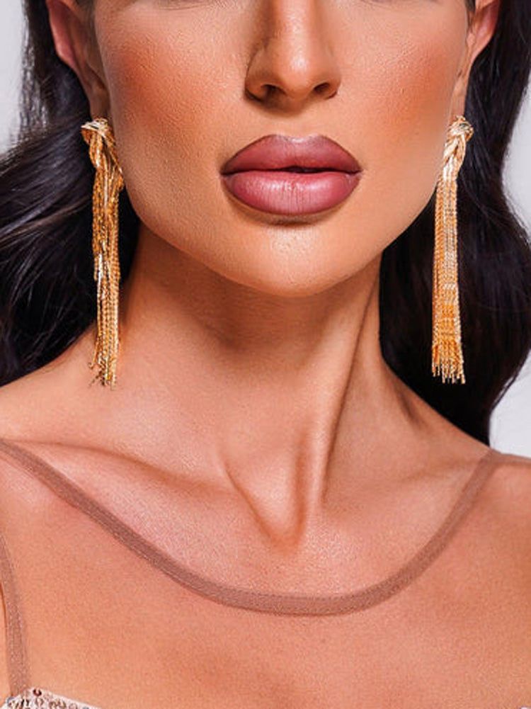 Women's Knot Tassel Earrings