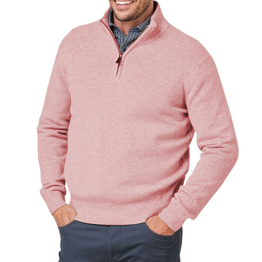 Men's Cashmere Quarter Zip Sweater