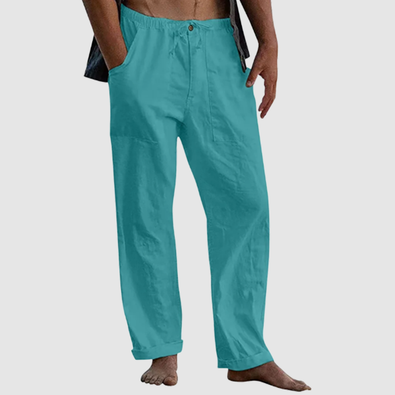 Men's linen beach casual loose-fitting pants