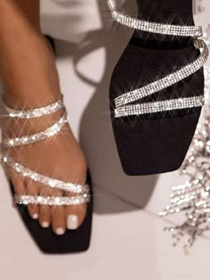 Rhinestone Flat Sandal