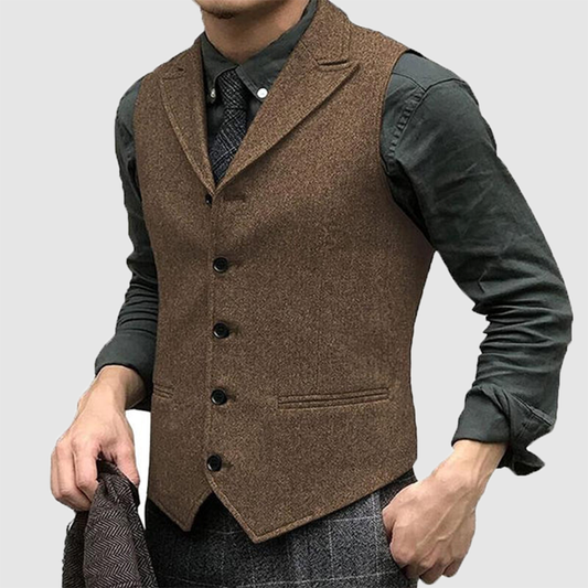 Men's Cashmere Single Breasted Vest