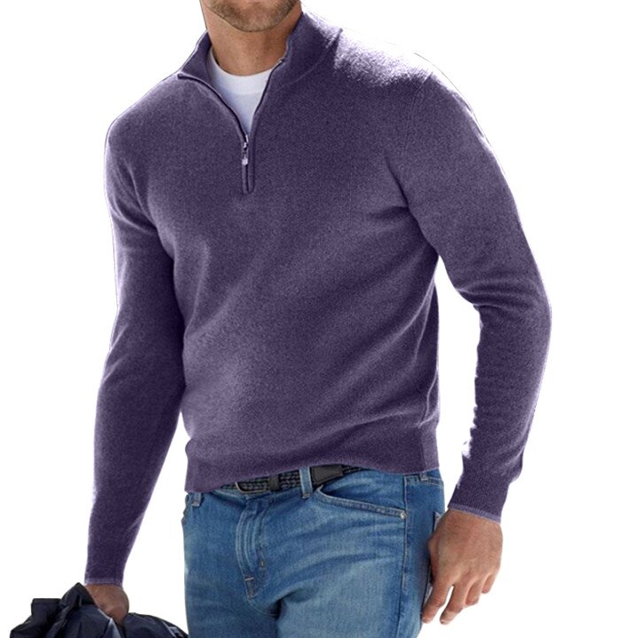 Men's Exquisite Three-Quarter Zip Sweater