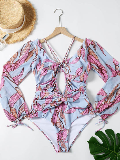 Tropical Cut-out Swimsuit