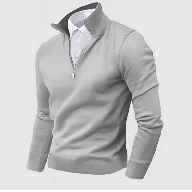 Gentleman's Business Three-Quarter Zip Sweater