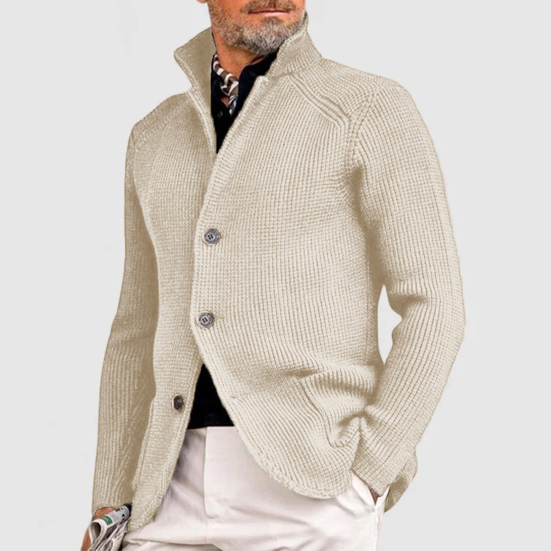 Men's Elegant Lapel Knitted Pocket Jacket( NEW )