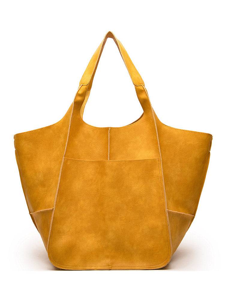 Women's Large Capacity Leather Tote