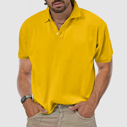 Men's Casual Everyday Cotton Short Sleeve Polo Shirt