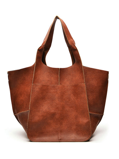 Women's Large Capacity Leather Tote