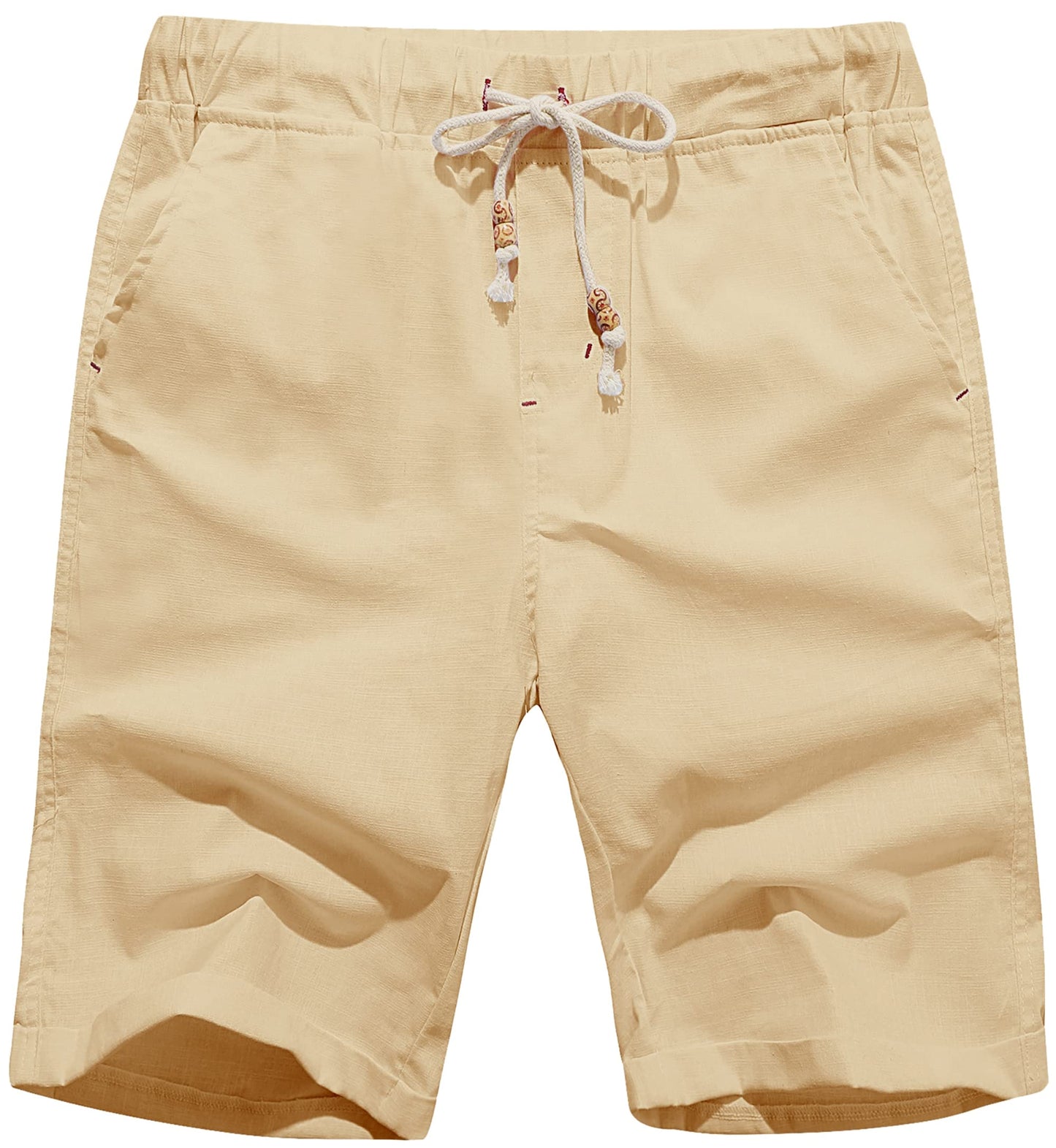 Men's Drawstring Linen Beach Shorts