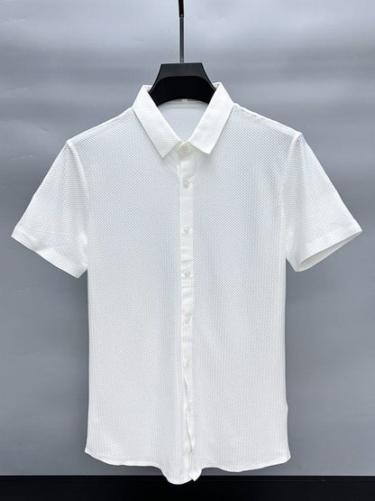 Men's Ice Silk Shirt Thin Breathable Shirt