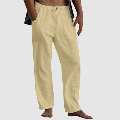 Men's linen beach casual loose-fitting pants