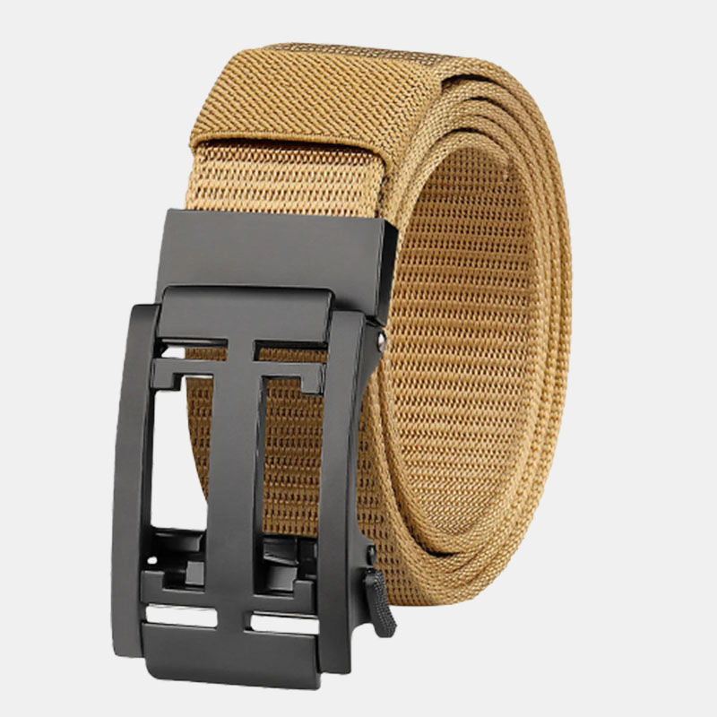 Men's Canvas Belt Alloy Automatic Buckle Nylon Belt