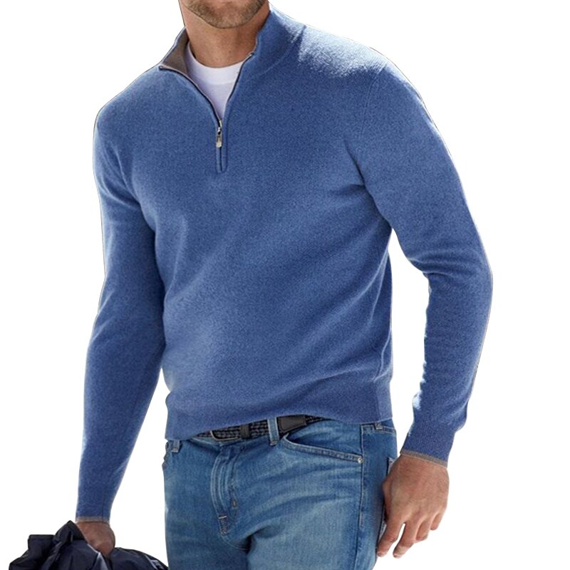 Men's Exquisite Three-Quarter Zip Sweater