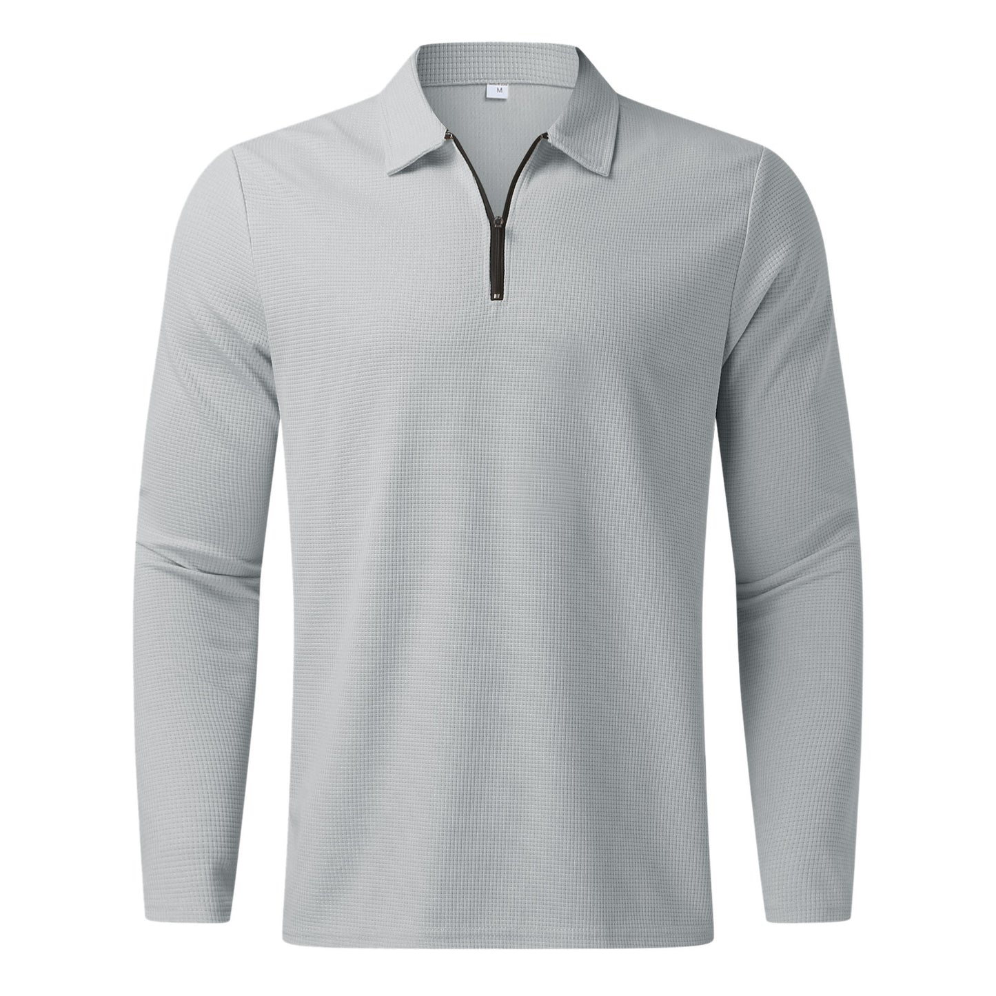 Men's new zip long sleeve T-shirt top