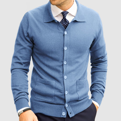 Gentleman's Lapel Knit Cardigan