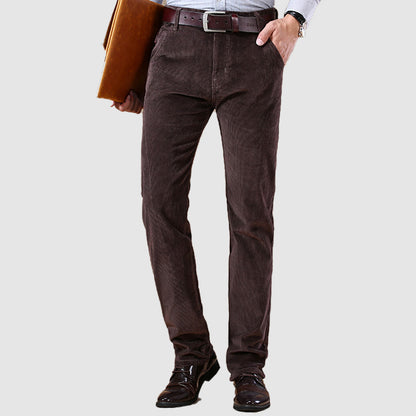 Men's Casual Corduroy Elastic Long Pants