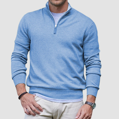 Men's Casual Daily Zip Cashmere Basic Sweater