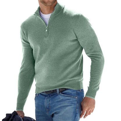 Men's Exquisite Three-Quarter Zip Sweater