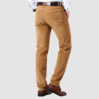 Men's Casual Corduroy Elastic Long Pants