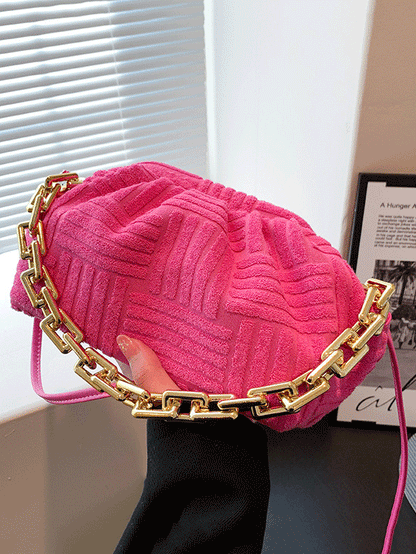 Women's Chains Towel Satchel Bag