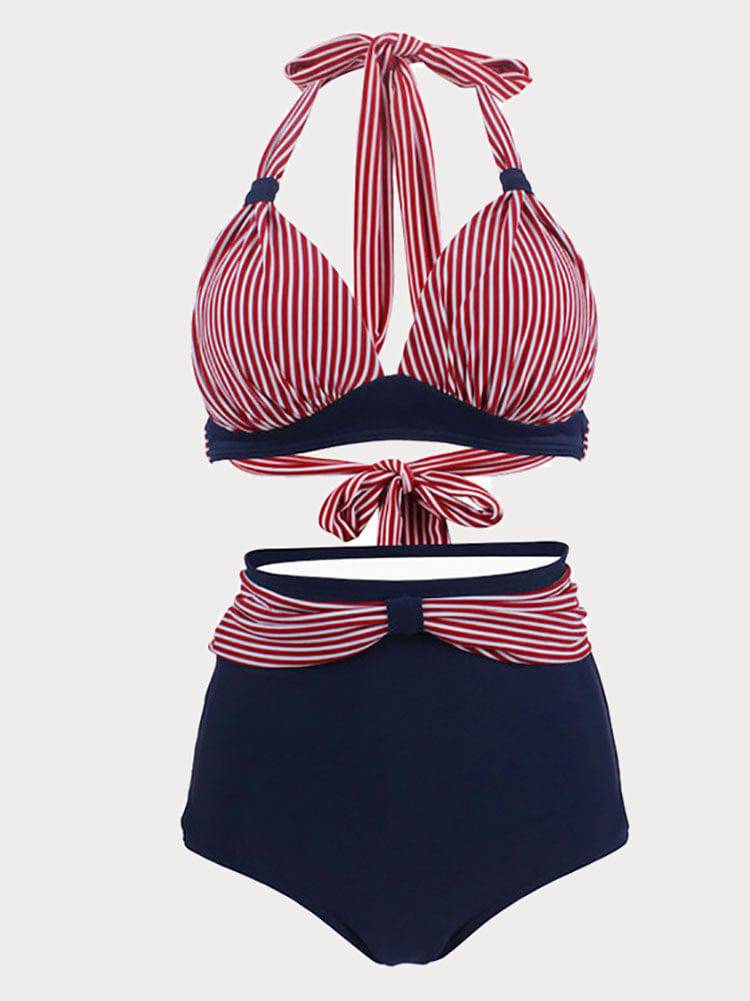 Halter Strap High Waist Swimsuit