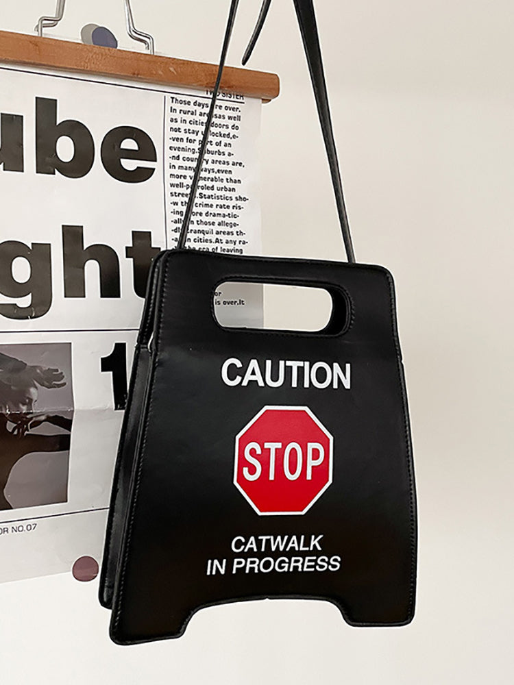 Women's Warning Sign Design Bag