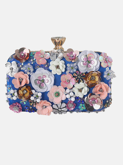 Women's Rhinestones Pearl Floral Bag