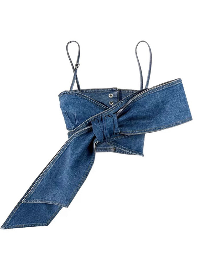 Big Bow Denim Top  Jeans