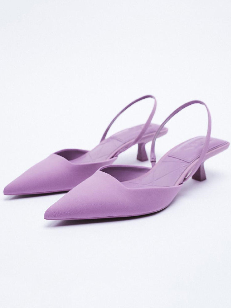 PU Pointed Toe High Heel Pumps