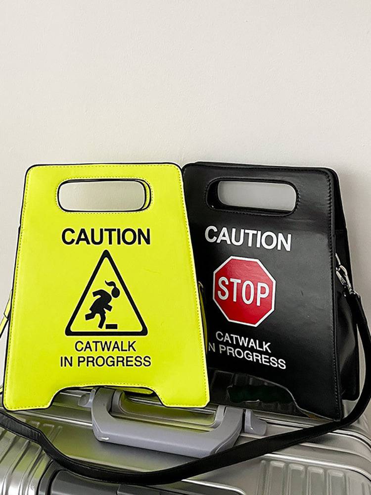 Women's Warning Sign Design Bag