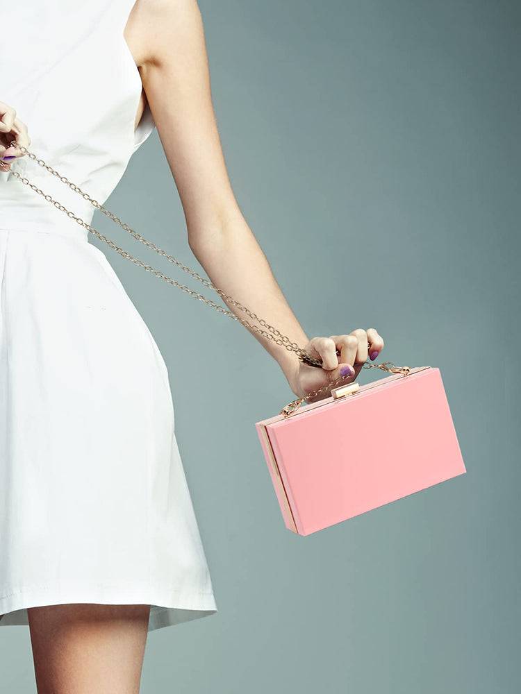 Women's Solid Color Geometric Party Clutch