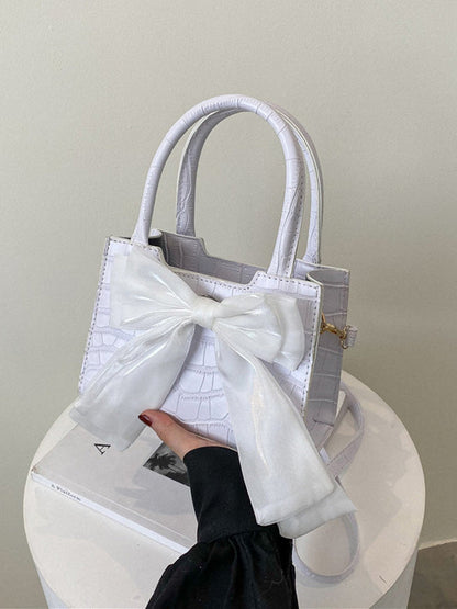 Women's Bow Decor PU Square Bag