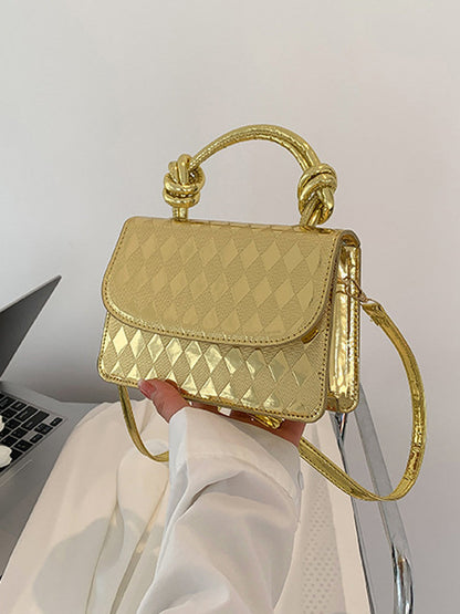 Women's Metallic Shiny Square Bag