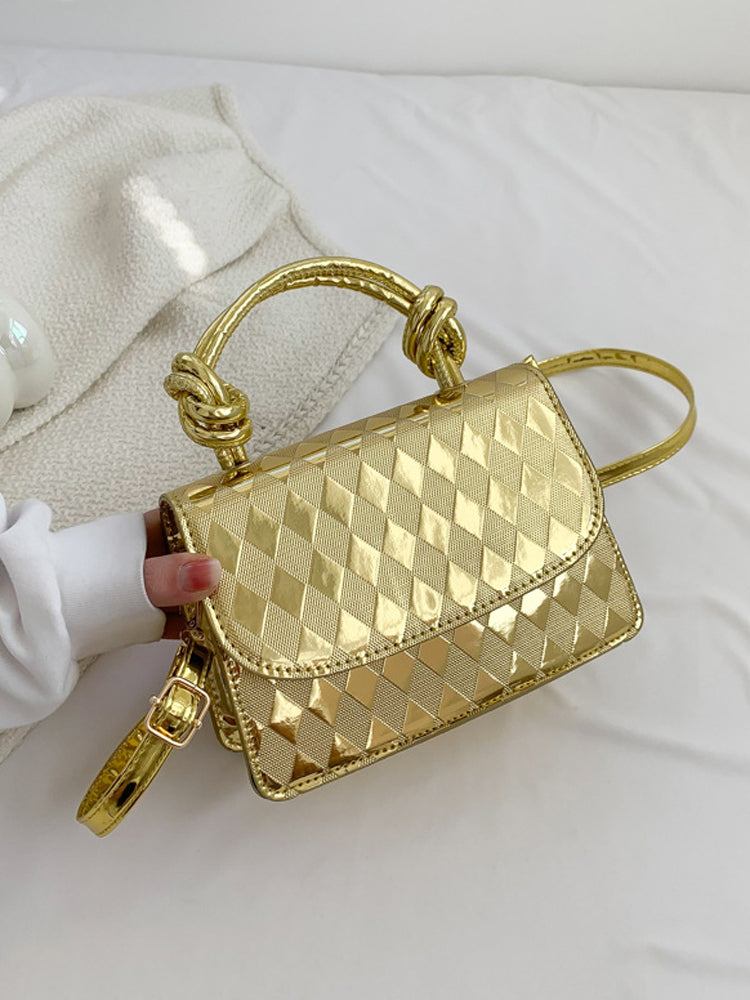 Women's Metallic Shiny Square Bag