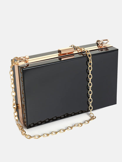 Women's Solid Color Geometric Party Clutch