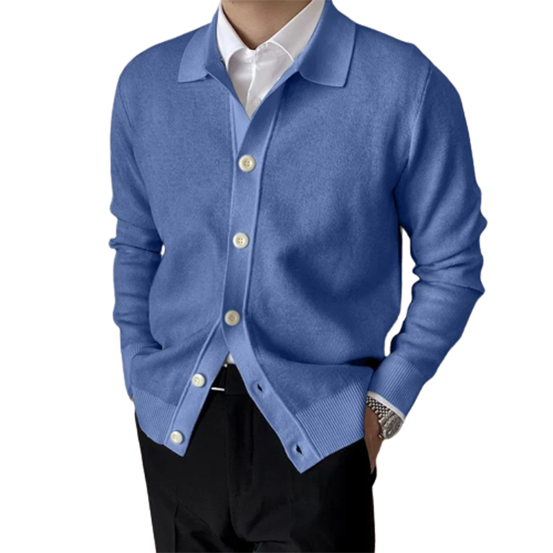 Men's Lapel Knitted Sweater Cardigan