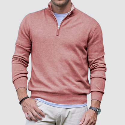 Men's Casual Daily Zip Cashmere Basic Sweater